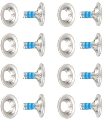 RichVibe 304 - Juego de tornillos de acero inoxidable para placa de fijación de snowboard, M6 x 17 mm con arandelas, para la mayoría de fijaciones de esquí, 8 juegos