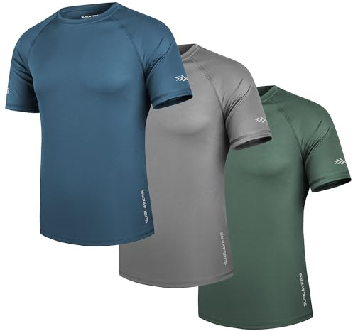 3PK Mens Premium Sports T-Shirt - Mids - Large