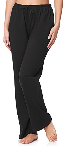 Merry Style Pantaloni del Pigiama Donna MPP-001 (Nero (800), XL)