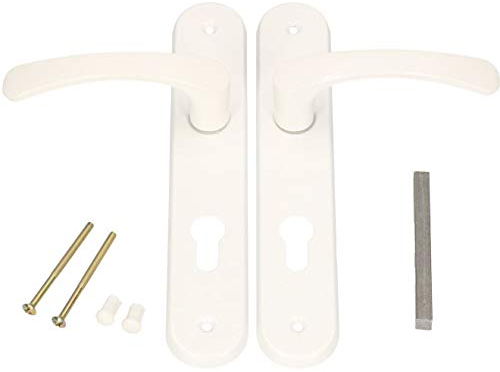 KOTARBAU® Poignée de Porte 90 mm Gauche Droite pour Cylindre Profilé Aluminium Ensemble de Porte Blanc Ferrure de Porte Porte de Chambre
