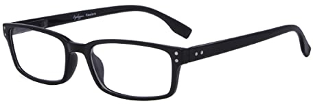 Eyekepper Klassische Qualitätslesebrille rechteckige Fassung mit Federscharnier in Schwarz +0.50