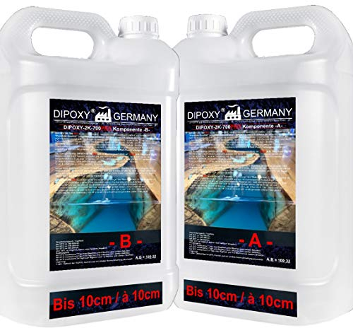3,96kg Dipoxy-2K-700PRO fino a 10 cm! Resina epossidica bicomponente di qualità professionale esterno interno vetroresina garage vernice epossidico autolivellante transparente adesivo