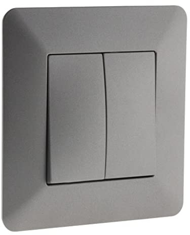 Zenitech Interrupteur va et Vient Double Artezo - Titanium