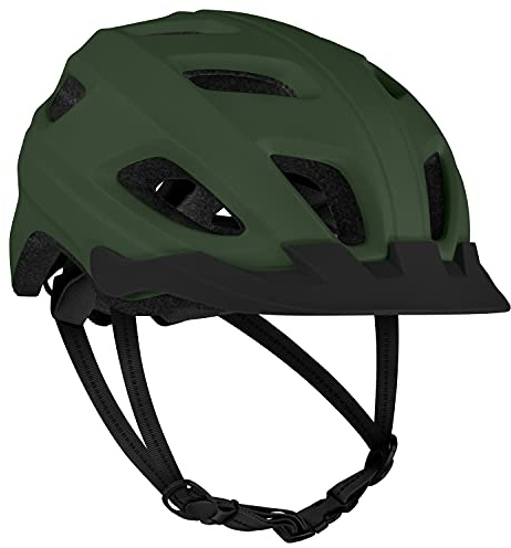 Retrospec Lennon Bike Helmet with LED Safety Light Adjustable Dial & Removable Visor - Adjustable Bicycle Helmet for Adult Men & Women