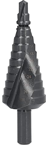 Broca Escalonada HSS, Broca Cónica, Broca Escalonada para Metal, 6‑30 Mm, para Metal, Madera Y Plástico