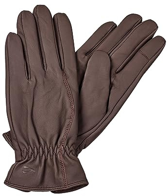 camel active Damen Lederhandschuhe mit leichtem Strickfutter Braun, womenswear-S