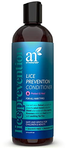 Artnaturals Après-shampoing anti-poux (473 ml) – avec romarin et arbre à thé – Bouclier pour adultes et enfants