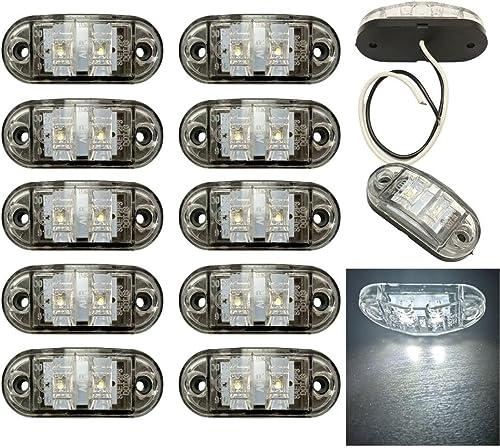 10 x LED Begrenzungsleuchten 12volt Positionsleuchten Anhänger LKW PKW Wohnwagen Wohnmobil Weiß Gelb E4