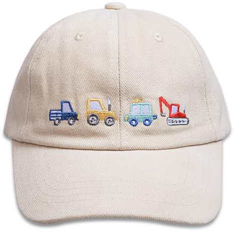 Kids Boys Girls Embroidered Baseball Caps Baby Sun hat Toddler Dinosaur Trucker Hats (1-8years)
