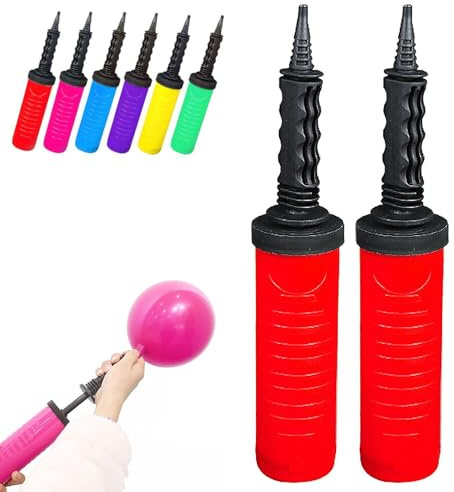 Ballonpumpe, manueller Inflator, Ballon-Handpumpe, geeignet für Ballons, Ballonbogen-Kit, Ballongirlande, Konfetti-Ballon und Folie 2er-Pack