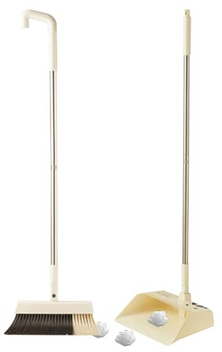 Generic Juego combinado de escoba con recogedor, escoba de pie con mango largo, juego de escoba portátil para el hogar, habitación, piso de vestíbulo y oficinas