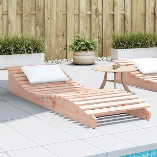 ShGaxin Tumbona de Madera Maciza Douglas 205x60x31,5 cm, Tumbonas Jardin Exterior, Tumbona Playa, Tumbona Reclinable, Tumbona Piscina, Muebles Terraza - 832578