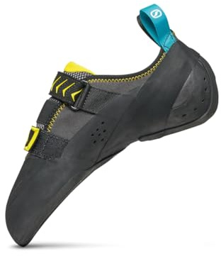 SCARPA Vapor V Rock Climbing & Bouldering Shoes - Smoke/Yellow - 8.5 Men/9.5 Women