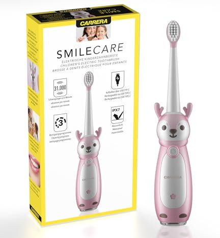 CARRERA Elektrische Zahnbürste Kinder [31.000 Schwingungen pro Minute] Kinderzahnbürste - Schallzahnbürste Kinder - Electric toothbrush for kids- elektrische Kinderzahnbürste
