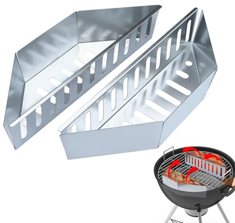 Cestino per Carbone, Organizer da 2 Pezzi, con Elevata Resistenza e Resistente al Calore, per Uso in, Giardino, Barbecue, Barbecue, Campeggio, Picnic e Cucina