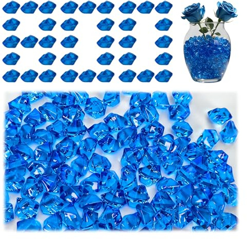 Hexizexi Fake Ice 800 Pcs Acrylic Ice Crystals Blue