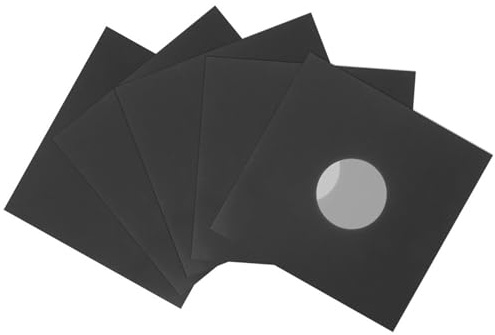 DEARMAMY Custodia Protettiva per Vinile 6 Pezzi Nera in Carta Kraft Po