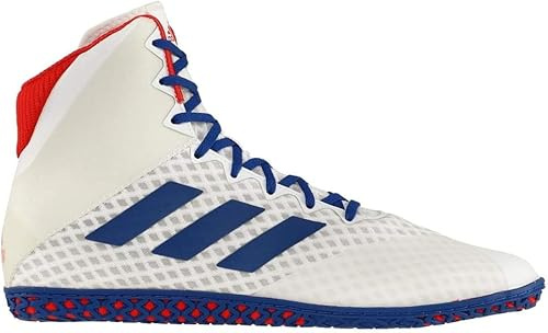 adidas Mat Wizard 4 White/Royal/Red Wrestling Shoes 11.5