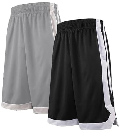 TOPTIE Shorts de Sport 2 Tons Short Basketball Homme avec des Poches