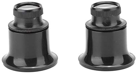 Juwelier Lupe, Schmuck Lupe 2 Stück 20X Uhrmacherlupe Uhren Okular Uhrmacher Lupenbrille Lupenbrille Monokular, 20X Uhr Reparatur Augenlupe Uhr Lupe Uhrmacher Lupe Werkzeug