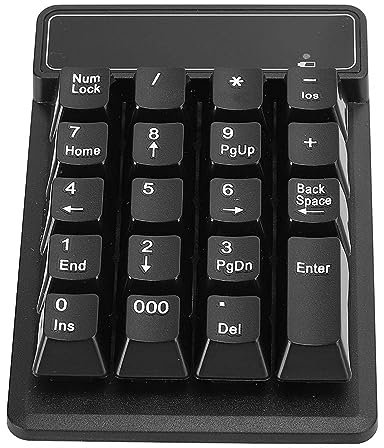 Agatige Bluetooth Numeric Keypad, 19 Keys Bluetooth Number Pad Wireless Numpad Portable Mini Financial Accounting Extensions Data Entry Keyboard for Laptop Desktop PC Notebook