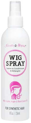 Nicole & Alyssa - Wig Spray For Synthetic Hair 8oz - Leave-in Conditioner, Detangler, Moisturizer