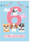 Junapack 12 Einladungskarten zum 6. Kindergeburtstag Einladung zum sechsten Geburtstag Mädchen Hunde