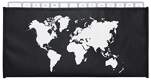 kwmobile Keyboard Cover Compatible with Universal Keyboard (M) - Dust Cover PC Keyboard Fabric Case - Travel Outline