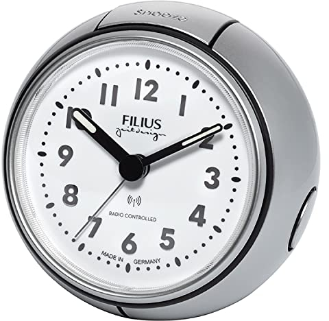 Filius 0544-19 Funkwecker Silbergrau-Metallic