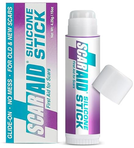 Silicone Scar Gel Stick for Scars After Surgery, C Section & Keloid Treatment – Silicone Scar Gel for Surgical Scars, Deep Scar Removal, Scar Aid & Scar Cream for Old and New Scars – 4.25g