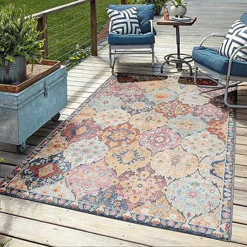 Mia´s mattor Bliss robust utomhusmatta, modern design, väderbeständig och UV-beständig, för balkong, terrass och vinterträdgård men också lämplig för kök eller matsal