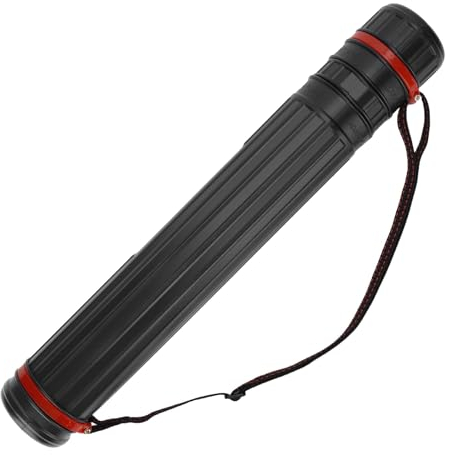 DEWEL Teleskop Posterrolle A1, Transportrolle Zeichenrolle, 45–75cm, Köcher für Bilder Poster und Flipchart Papier, Länge und Tragegurt verstellbar, Kunststoff