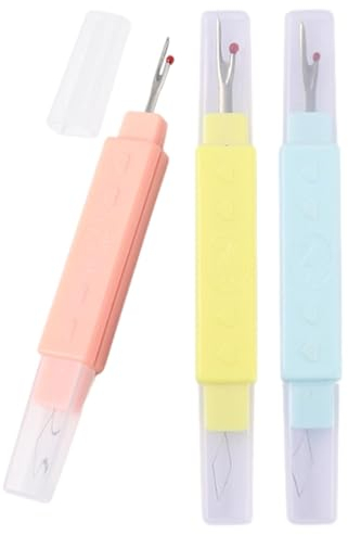 Nahttrenner, 3 Stück Fadenentferner, Professional Fadenschere Nähwerkzeuge mit Schutzhülle, Nähwerkzeug zum Nähen, Basteln, Entfernen von Fäden, zum Entfernen von unerwünschten Säumen und Nähten