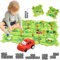Auto Autorennbahn 12pcs DIY-Puzzlebahn für Kinder DIY-Route Cars Geschenkspiele ab 2-6 Jahren (Land)