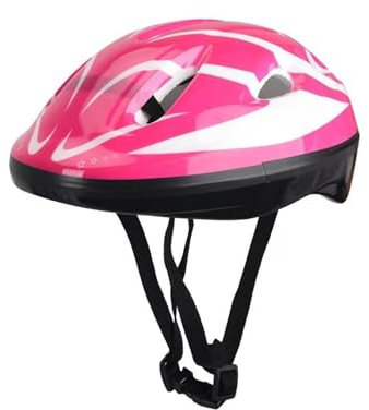rockible Kinder-Fahrradhelm, Jungen- und Mädchenhelm, Leichter Kinderfahrrad-Sporthelm, Rosa Weiß