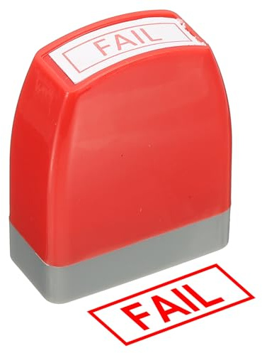 PATIKIL Fail Notice Stamp Self Inking, Red Ink Office Pre Inked Message Stamp for Business, Red