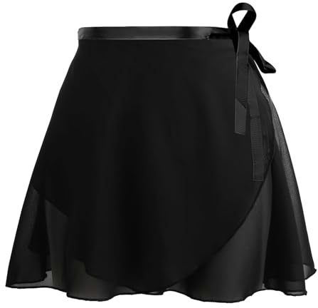 Svart Balettkjol för Flickor och Kvinnor, Justerbart Band Danskjol, Lätt och Andningsbart Material, Svart Tutu-Kjol för Kvinnor