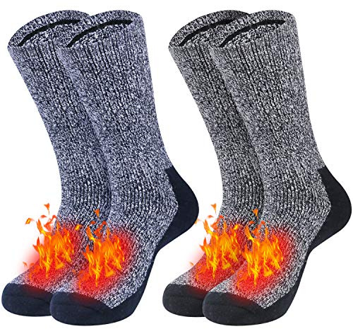 Justay 2Paar Merino Socken Herren Wollesocken, Wandersocken Trekkingsocken Anzugsocken atmungsaktive Funktionssocken für alle Aktivitäten