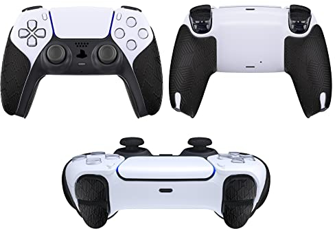 eXtremeRate PlayVital Grip Sticker pour ps5 Protection Accessoire Manette,Controller Skin Antidérapants pour ps5 avec Autocollant Gâchette-Noir