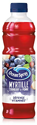 OCEAN SPRAY Bouteille de jus de cranberry Myrtille et Pomme- 1 Litre -Carton de 6 bouteilles