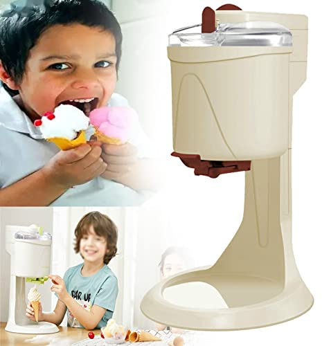 LMYYDES Machine à crème glacée Molle Semi-Automatique 1000 ML crème glacée Domestique Faisant la Machine Fruit Dessert Yaourt cône Fabricant de crème glacée