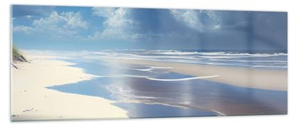 Vidrios decorativos Playa Océano Vacaciones Cuadro Sobre Vidrio Moderno 140x50cm Decoracion Salon Cocina Cuadros Pared Impresiones Grande XXL Impresión en Cristal Wall Art Prints GAB140x50-5789