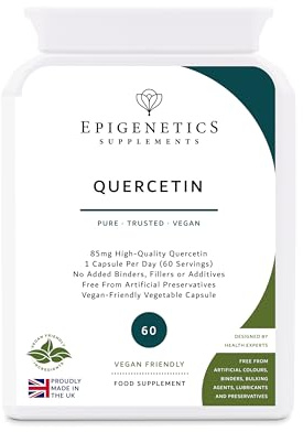 Quercetin 85mg | 60 Capsules, Vegan Friendly UK Made | 1 Capsule Daily (2 Month Supply) | Immune Health Natural | Easy Swallow, No Artificial Fillers