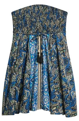 Superdry Damen Bandeau-Kleid Blatt Marineblaues Paisley-Muster 42