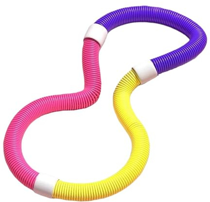 TISHITA Cerchio da Allenamento, Cerchio da Ginnastica, Cerchio da Massaggio con Rivestimento in PVC E Molla Ammortizzata per Movimenti Delicati, Adatto, Viola Giallo 1,6 kg