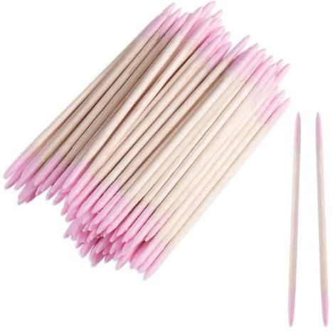 FSpronail 200pcs Pointed Tip Cotton Swabs with Wooden Sticks