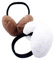 Abcsea 2 Stück Winter Ohrenschützer Damen, Ohrenwärmer für Mädchen und Erwachsene, Braun und Weiß