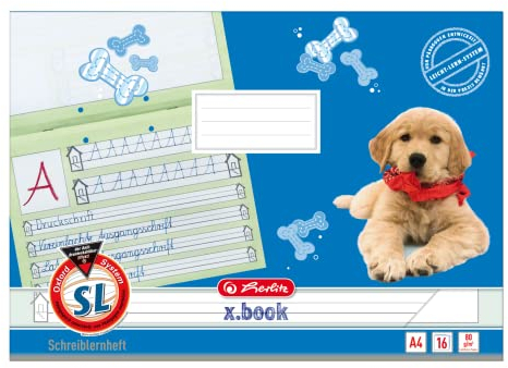 Herlitz Schreiblernhefte A4/16 Lineatur SL (für 1. Schuljahr) 20er Packung