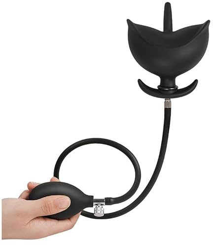 BeHorny Inflatable Butt Plug, High Pressure Pump and Valve Black | High Pressure Pump, Valve