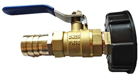 Rubinetto Per Serbatoio,Rubinetto Per Tanica Adattatore del serbatoio dell'acqua 1 Thread grossolano S60x6 Connettore Connettore Acqua Montaggio del tappo del tubo del tubo flessibile a flusso pieno